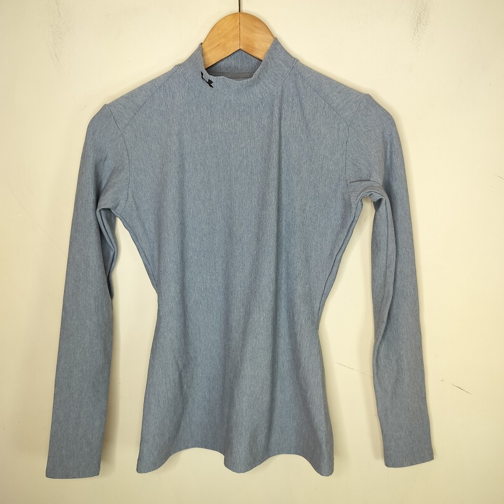 Under Armour Compression Shirt Mock Neck Gray Stretch‎